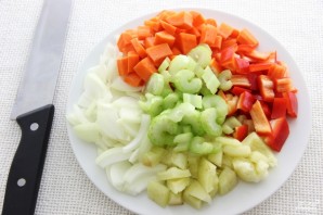 Supă de legume cu fasole - fotografie pasul 2