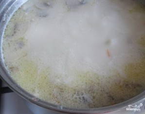 Supa de champignon cu branza - foto pasul 8