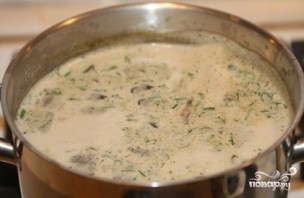 Supa de champignon cu branza - foto pasul 10